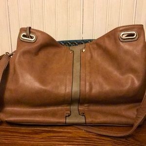 Brown leather purse